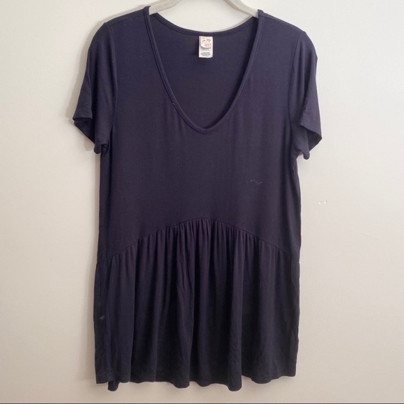 7th Ray Navy Peplum T-shirt